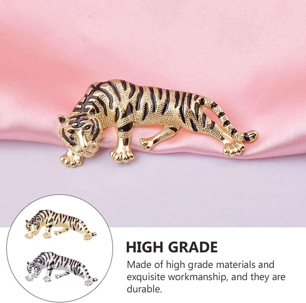 ABOOFAN 2PCS Tiger Brooch Pin Wildlife Brooch Animal Breastpin Badge Jewelry for Men Women 2022 New Year Gifts : Clothing, Shoes & Jewelry