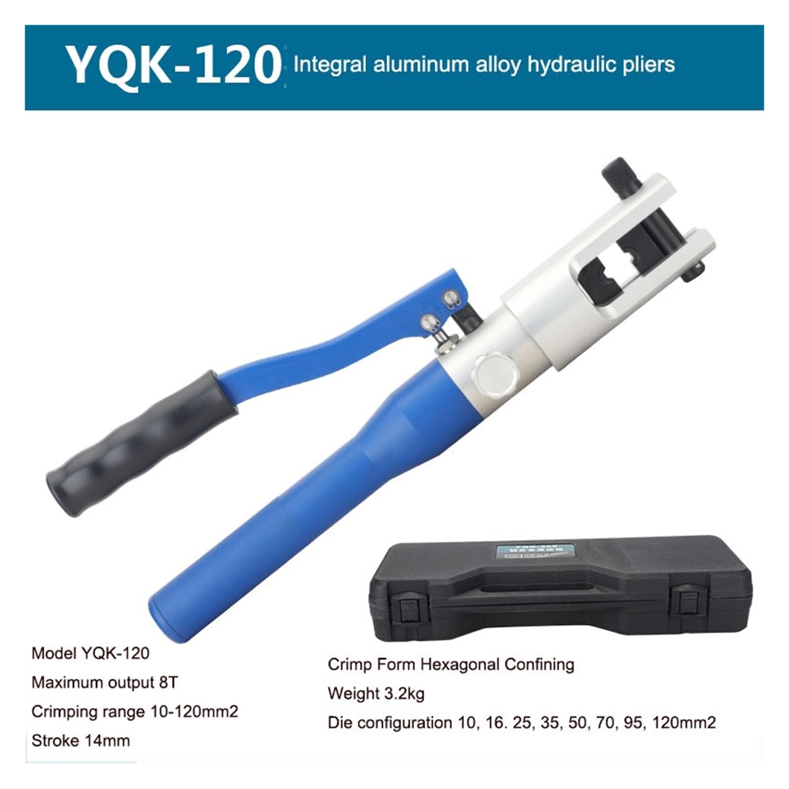 zacisk, 300 12T Stop aluminium, YQK, szybkie, przenośne, ultralekkie szczypce(Yqk 120)