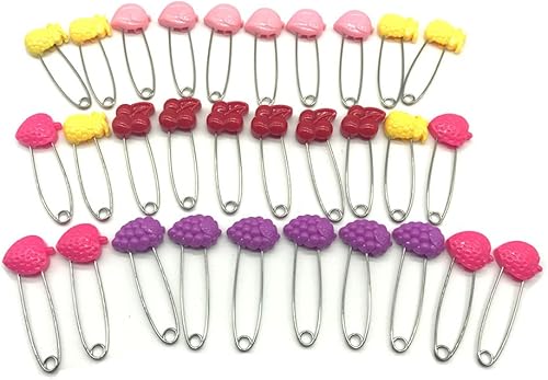 Miniatura 6 de Adorables pasadores de seguridad de animales para bebé, clips seguros para sujetar ropa de bebé, servilletas de pañales, acero inoxidable, 2.0 in,