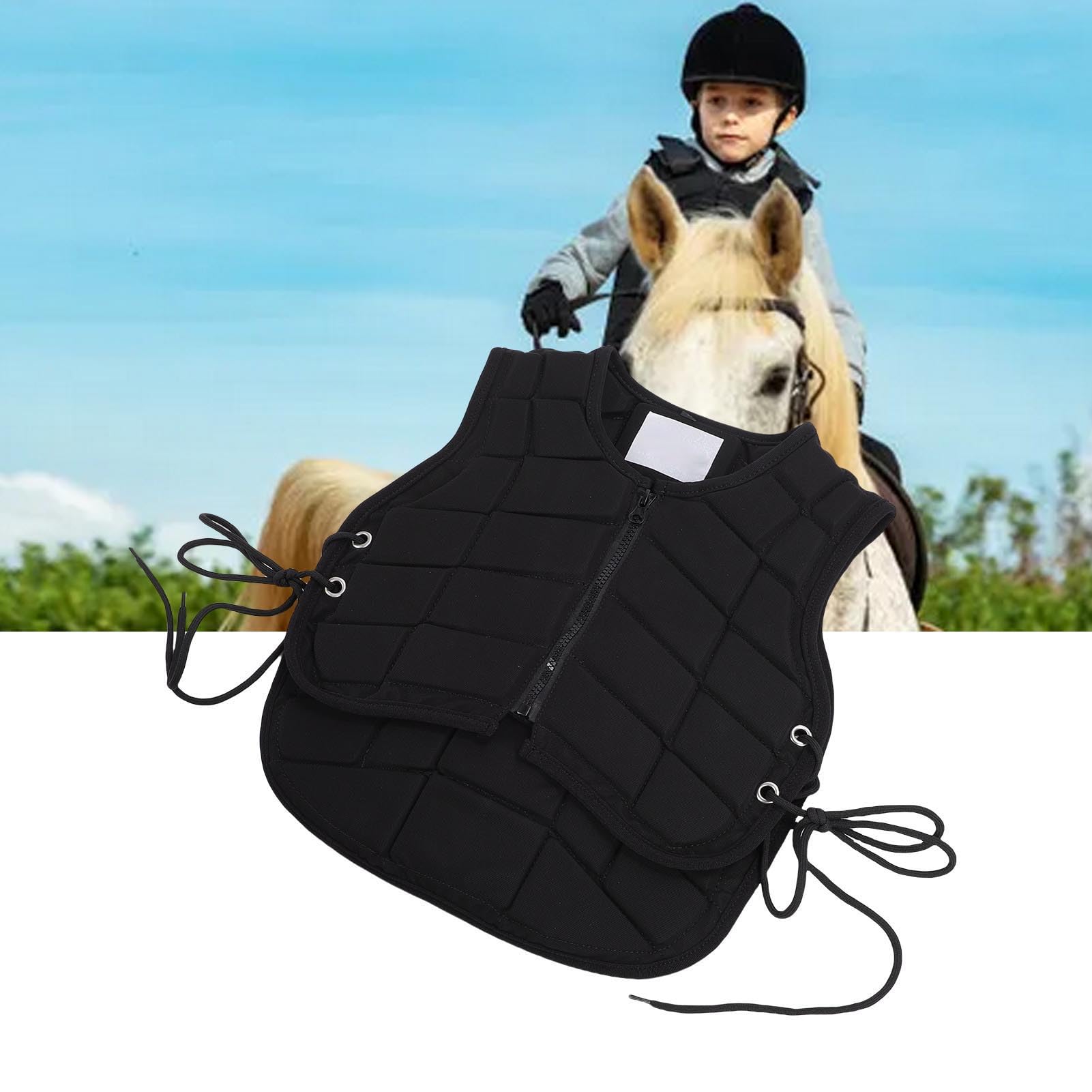 Kinder Reiterweste, Professionelle Gepolsterte Reitweste, Front Reißverschluss -Design, Equestrian Equipment Horse Riding Protective Gear für jun gen Mädchen