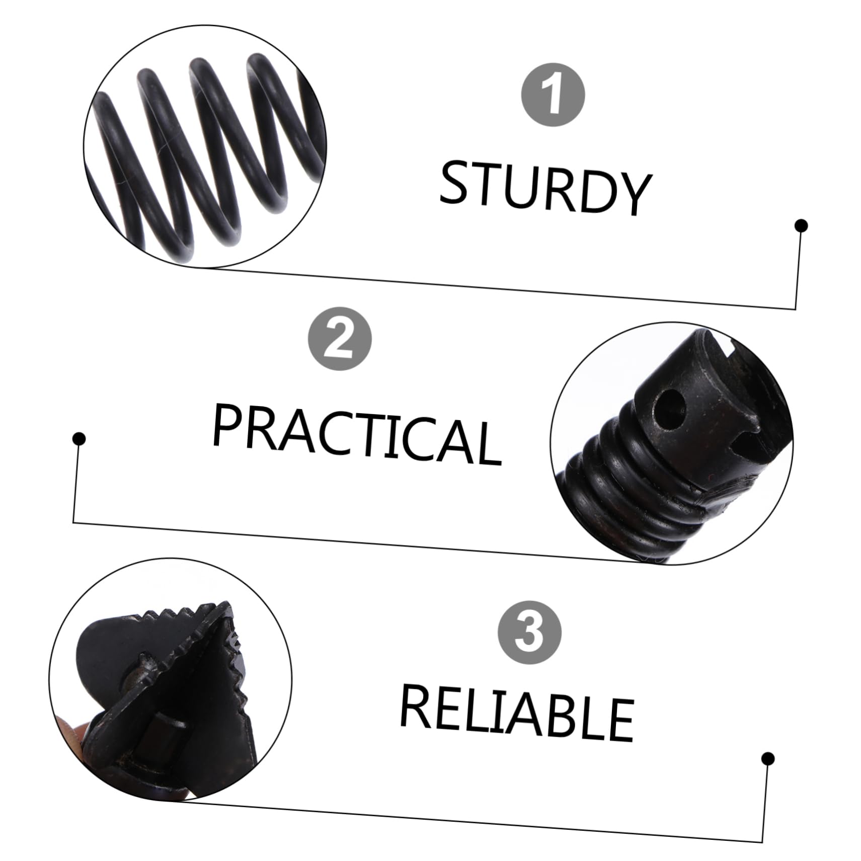 HOUDERCO Drain Cleaning Cutter Head 7pcs Manganese Steel Dredging Tool for Easy Installation