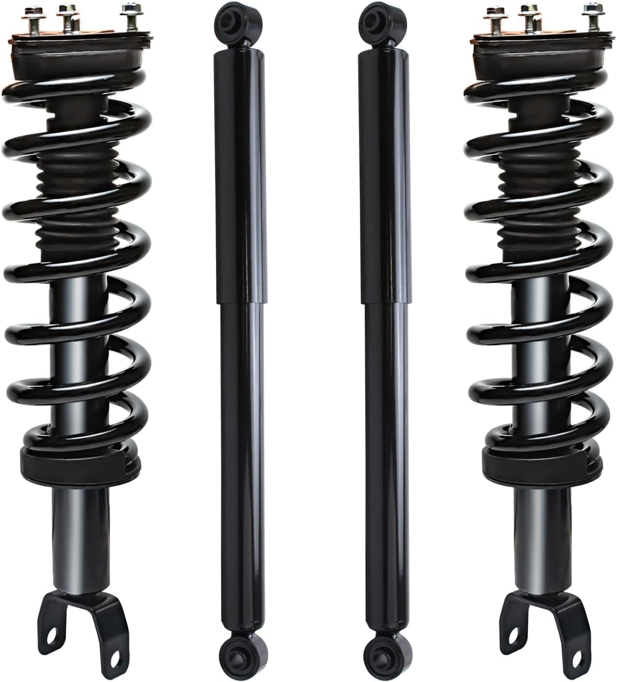 Detroit Axle - 4WD Suspension Kit for 09-10 Dodge Ram 1500, 11-18 Ram 1500, Front Struts & Coil Spring Rear Shock Absorbers 2009 2010 2011 2012 2013 2014 2015 2016 2017 2018 Replacement - 4pc Set
