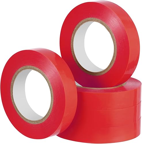 Frienda 5 rollos de cinta de vinilo para piso, 1 pulgada x 60 yardas, cinta de corte de piso, equipo de marcado de campo de juego al aire libre para