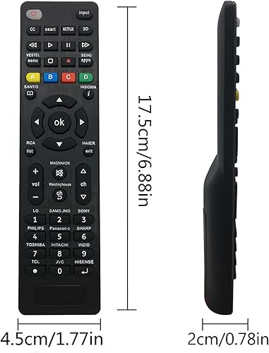 Miniatura 3 de Control remoto universal para televisores inteligentes Samsung, Sharp, LG, Sony, Panasonic, Toshiba, TCL y otras marcas con control remoto Netflix