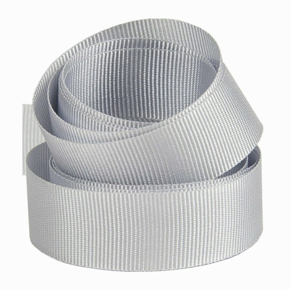 Grosgrain Ribbon 25MM X 10 Meters (Silver) Gift Wrap Ribbon, Ribbons for Gift Wrapping, Christmas Ribbon, Gift Wrapping Ribbon for Crafting, Wedding Party Decor