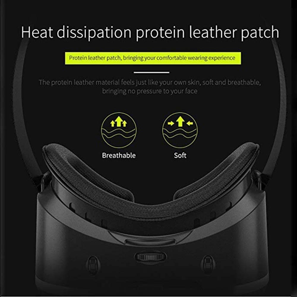 VR Auriculares, 3D Eye Protection Reality Virtual Goggles a Cómodo Reloj 360 Películas para Android, iOS (Solo por 4.7-6.53 Pulgadas)