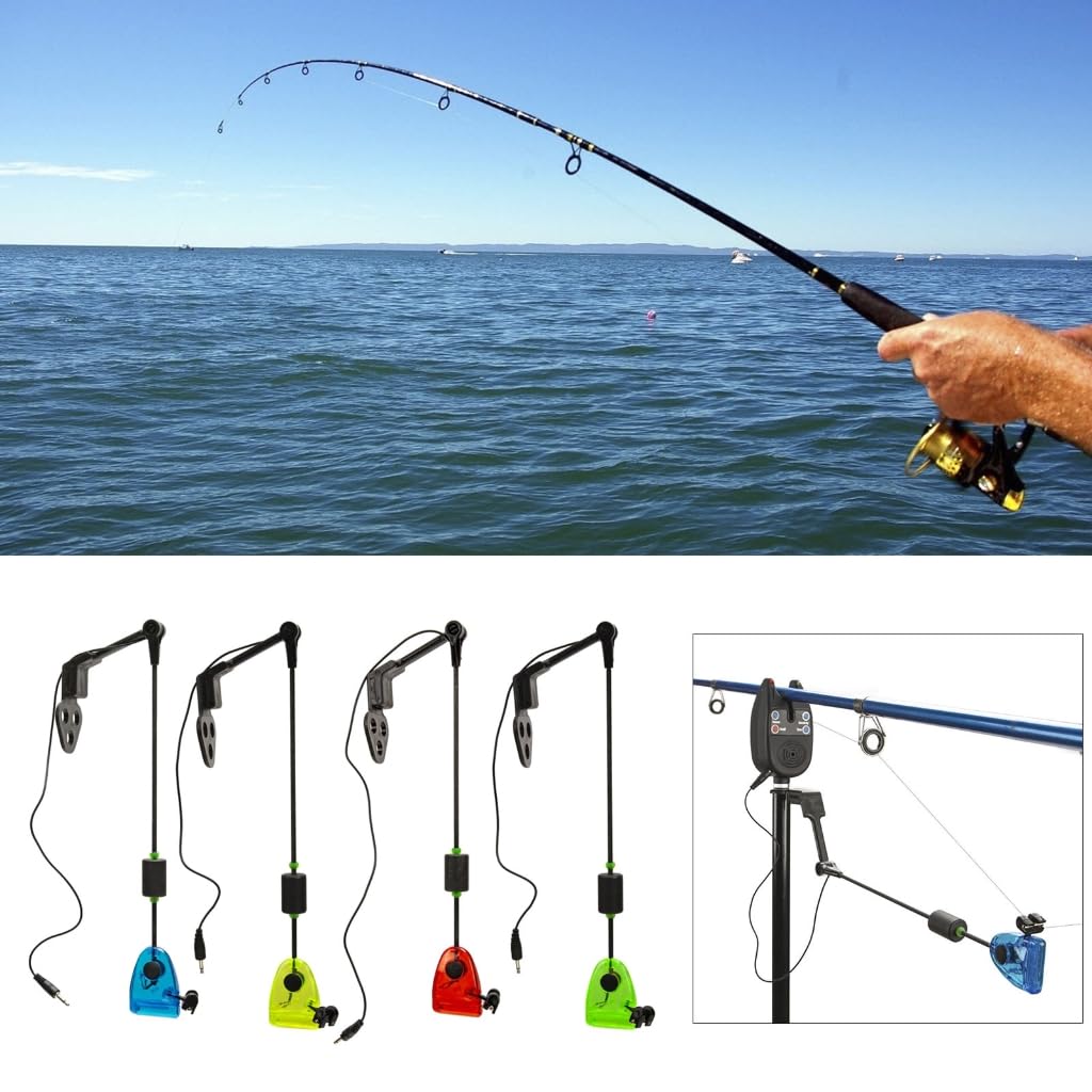 NLAIOUSL Fishing Alarm Swingers LED Illuminated Fishing Tool Fishing Alarm Component Outdoor Carp Fishing Swingers