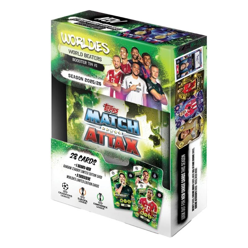Topps Match Attax Extra 2025 - Mega Tin Bundle - Exclusive! Alle 3 Mega Tins Der Diesjährigen Match Attax Extra Collection