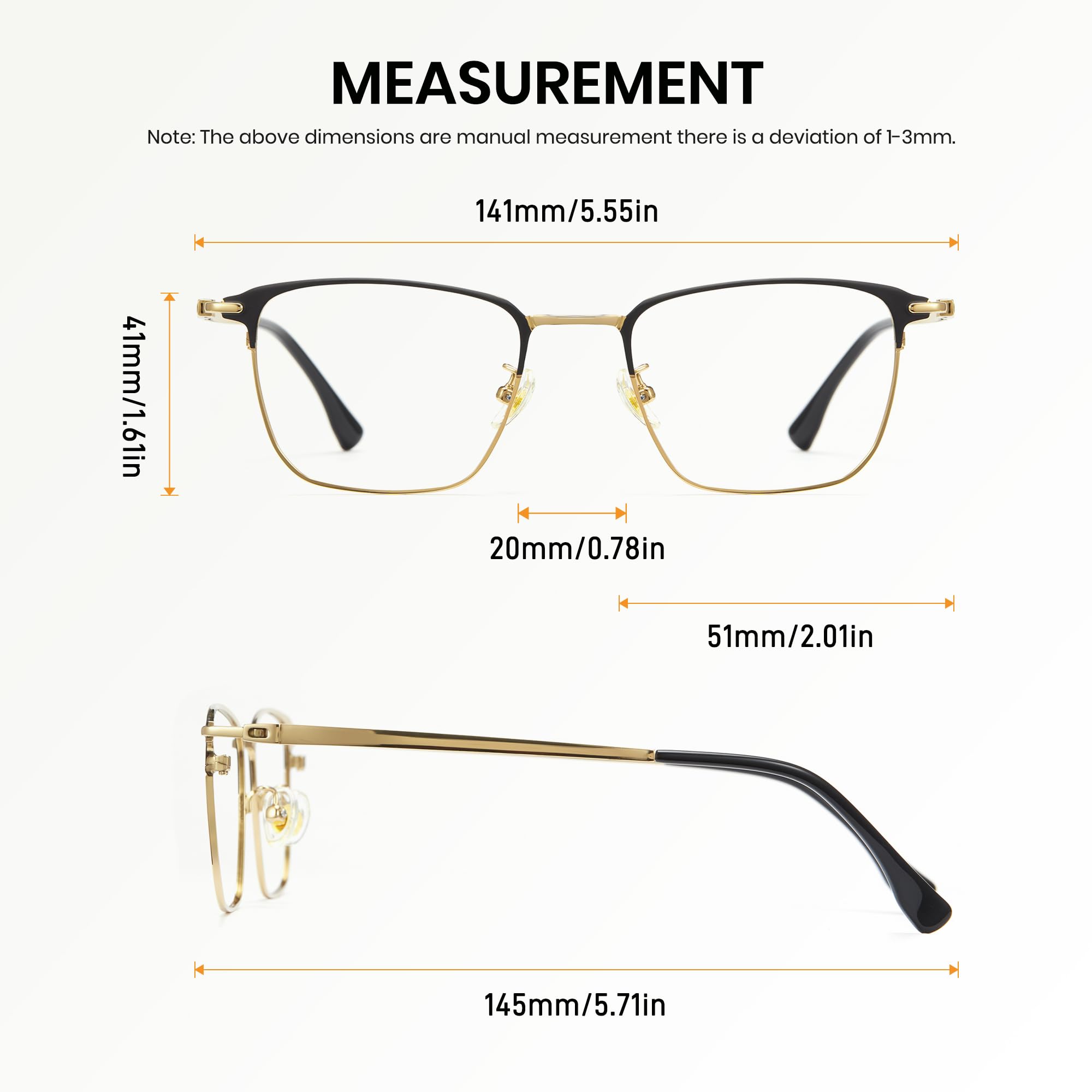 Cyxus Nerd Occhiali Uomo Donna Senza Prescrizione Montatura per Occhiali Moda 8142X62