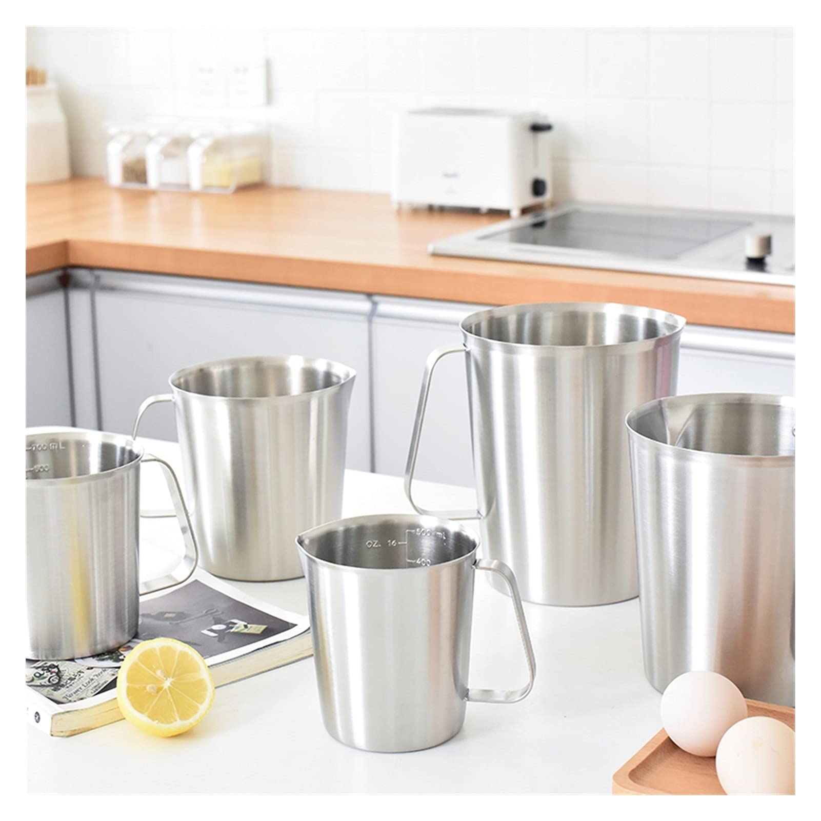 Milchkrug Edelstahl-Kugelmilch-Schaumkörner-Kroduktion von Milch-Tee-Kaffee-Milchschalenmilch-Schaumkugelkanne Milchkännchen Porzellan (Color : 1000ml)
