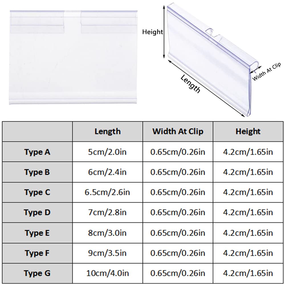 Retail Display Shelves Hims 30PCS Plastic Sign Label Holder Wire Shelf ...