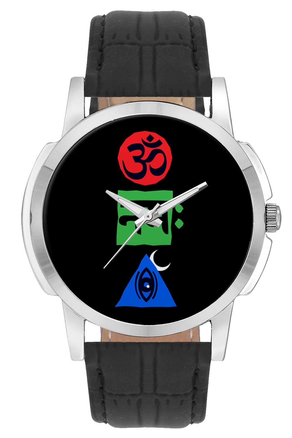 BIGOWL Wrist Watch - Om Namah shivay Religious Illustration Analog Mens and Boys Wrist Watch - Unique Analog Quartz Leather Band Wrist Watch (B01IDIWB3Y) Amazon Price History, Amazon Price Tracker