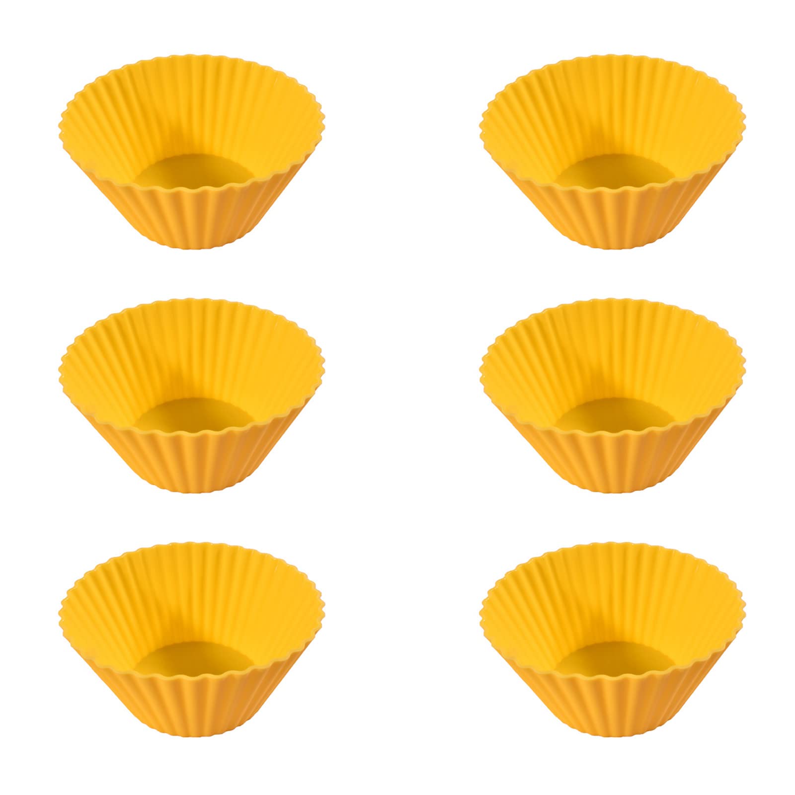 Kalttoy 6 Pcs Non-Stick Muffin Cake Pan Steamable Silicone Mousse Cake Mold Baking Tool Kitchen Baking Pan Easy to Demould Molds Shapes for