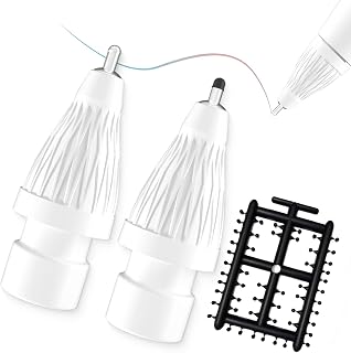 Upgraded Pencil Tips fits for Apple 2nd 1st Gen iPad Pro Pencil,No Wear Out Fine Point Apple Pen Tip &Noiseless Friction Nib Covers Set, Make iPencil 1 / Pencil 2 Work Like a Charm,White