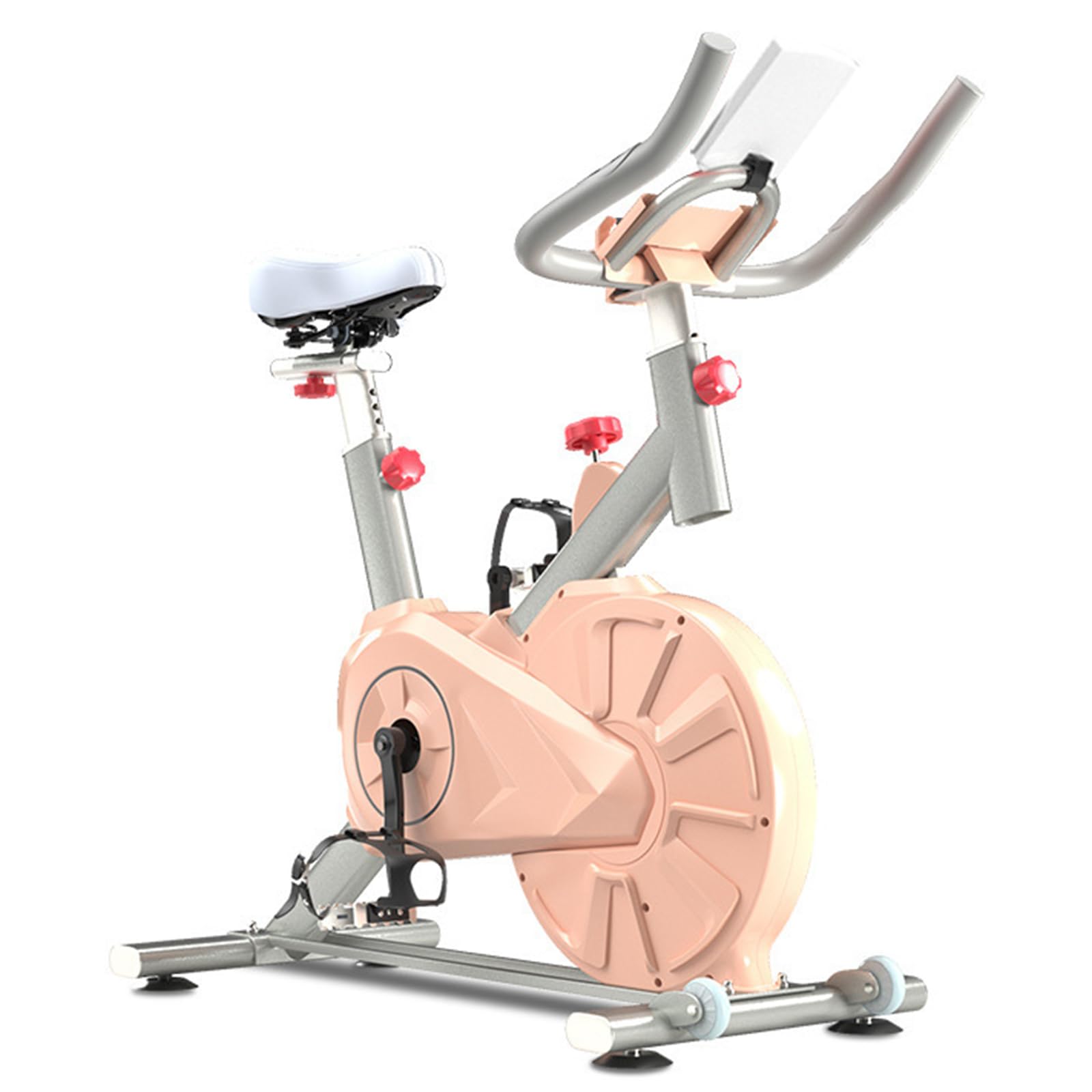 Bici da Fitness, Cyclette da Fitness Indoor, Bici da Indoor con Supporto per Tablet, Bici con Seduta Comoda, 106x60x120cm (Rosa 106x60x120cm)