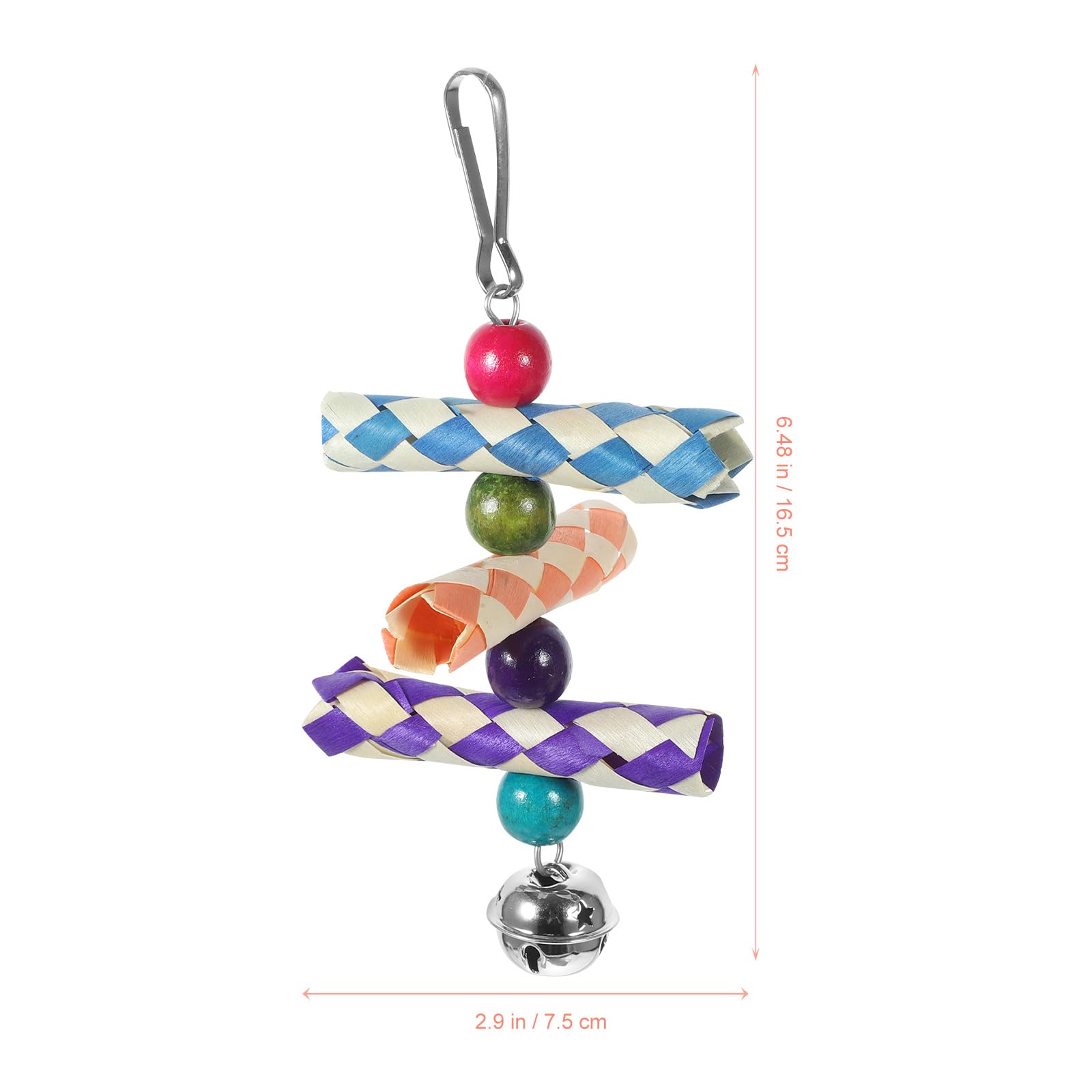BESPORTBLE Parrot Chew Toy Bird Swing Toy Bird Cage s Hanging Parakeet Chewing s Parrot Cage Shredding s Hanging Bells Chew - Image 3
