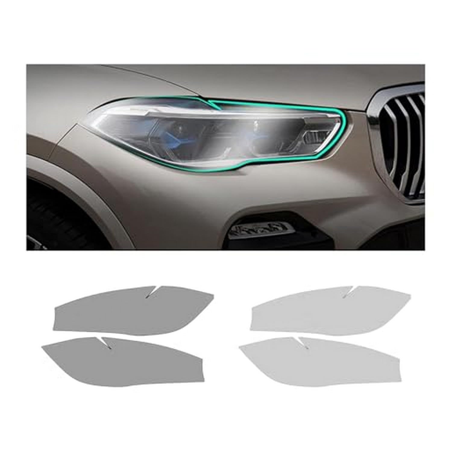 Film protection phare voiture BMW X5 anti-rayures et transparent auto-guérissant