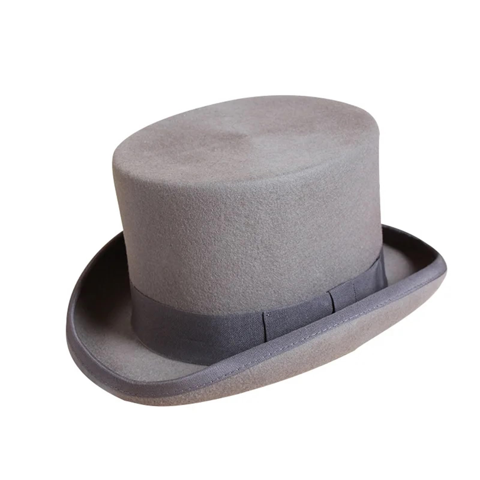 Zylinder Wolle Flache Mann Zylinder Fedora Hüte Magier Kappe Gentleman Elegante FüR Party