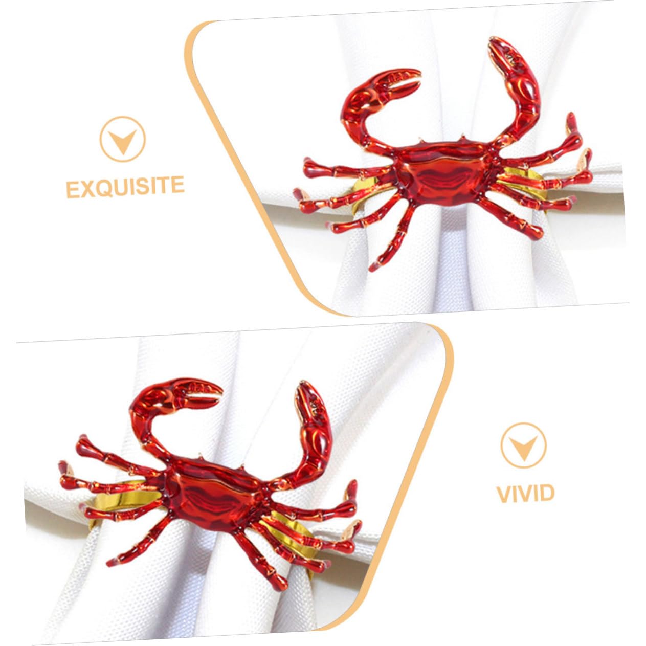 TOPBATHY 4 Set Portatovagliolo Portatovaglioli Creativi Fermaglio Per Tovaglioli Da Tavola Portatovaglioli Per Feste Portatovaglioli Decorazione Della Tavola Rosso Lega 6 Pezzi * 4