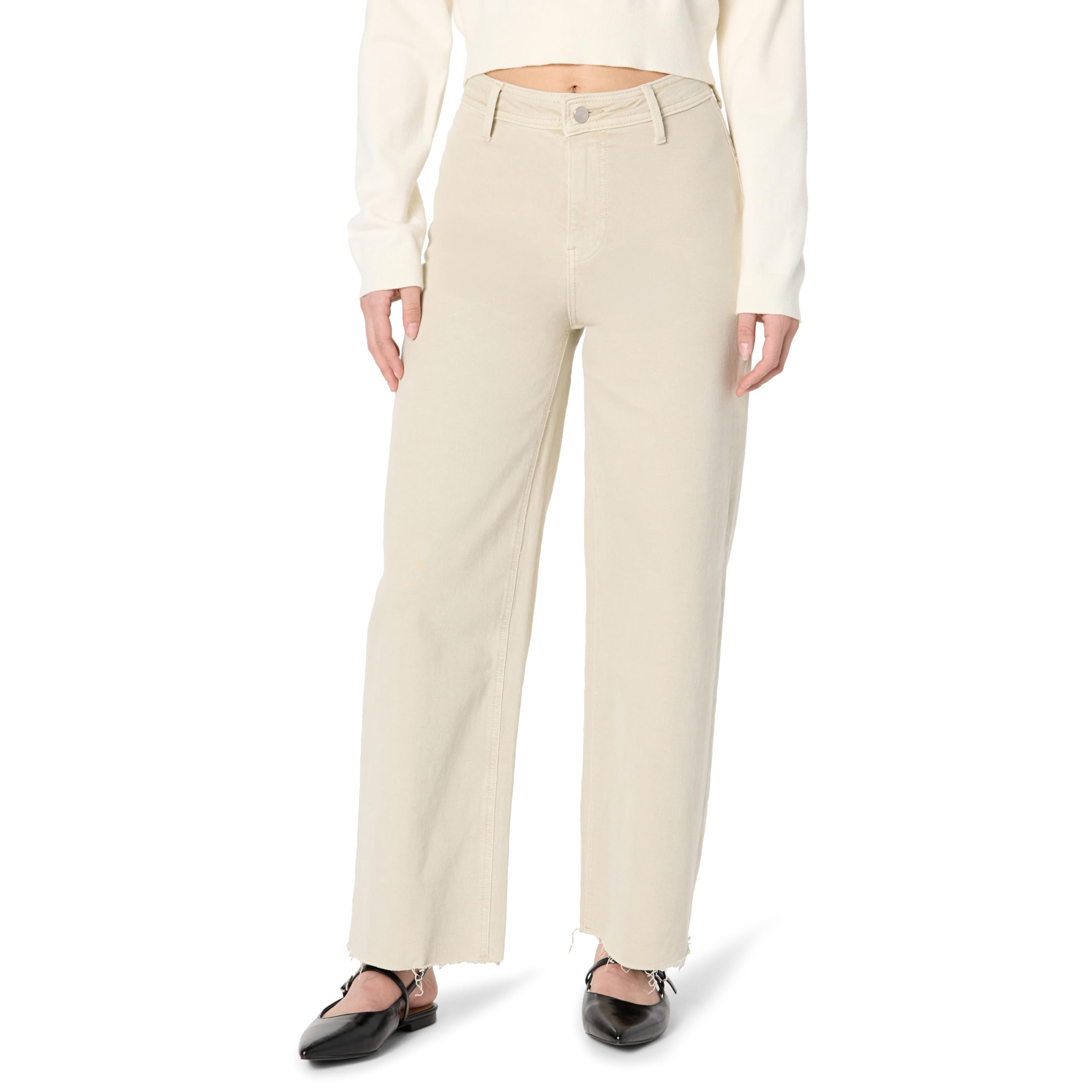 The Drop Kori Relaxed Wide Leg Jeans, Khaki, 6