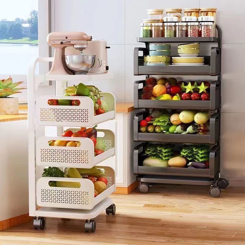 台所棚置物棚着地多層機能かご収納用品家庭用大全野菜貯蔵かご