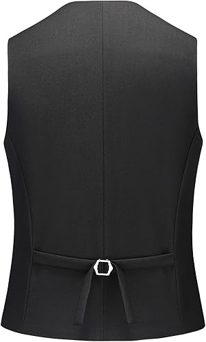 Miniatura 4 de MOGU Traje de vestir de 3 piezas para hombre, ajuste delgado, un botón, aberturas laterales, esmoquin