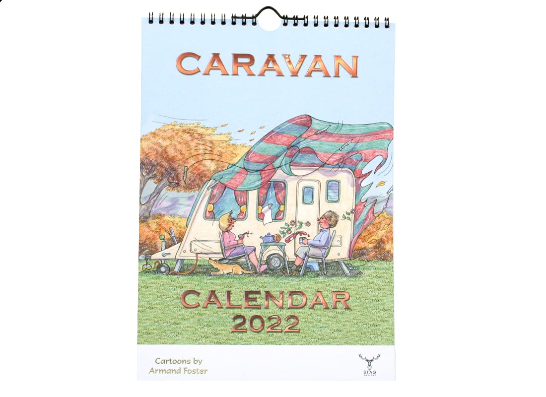 Caravan Humour Cartoon Funny 2022 Yearly Wall Hanging Calendar - Cartoons by Armand Foster