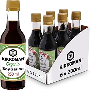 Kikkoman Organic Soy Sauce, 250ml, (Pack of 6), Naturally Brewed