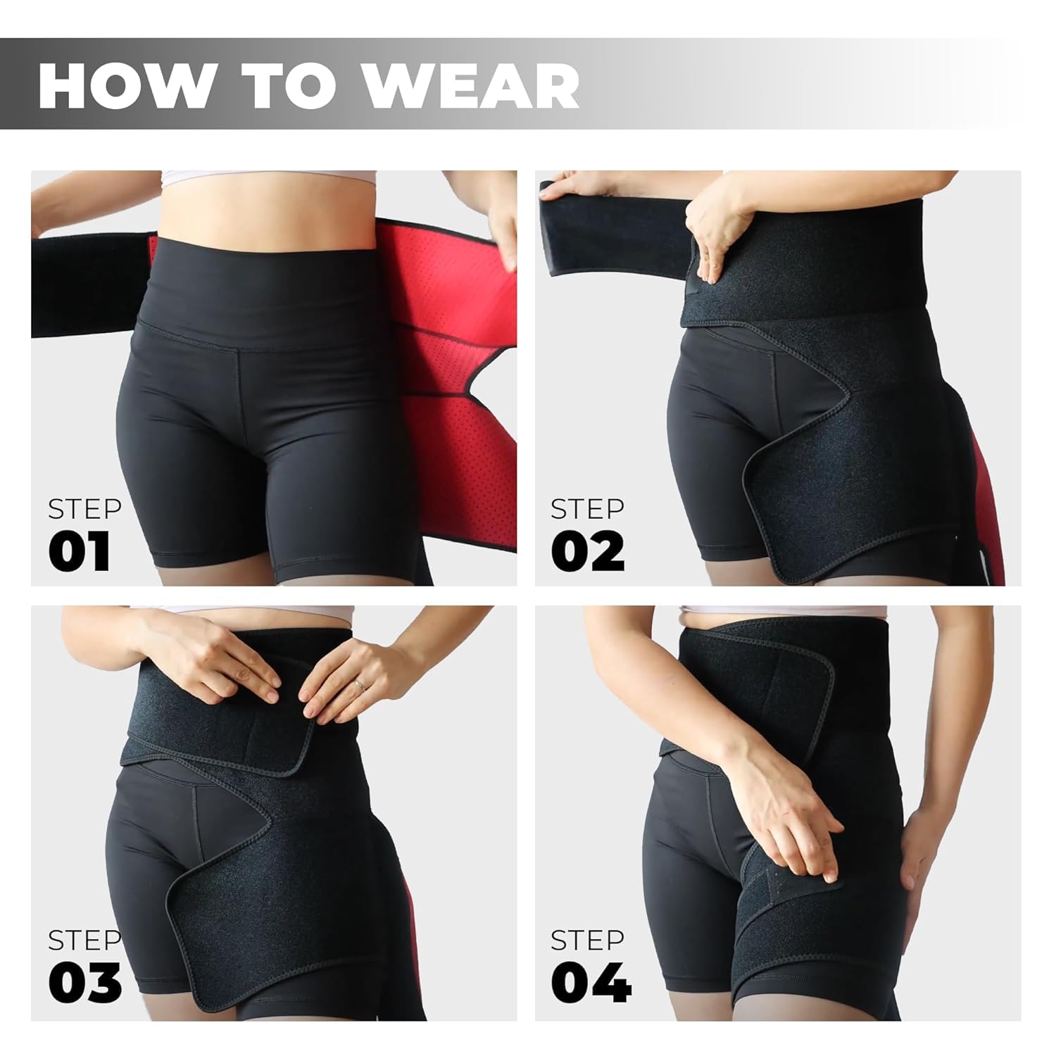 Astorn Hip Brace for Sciatica Pain Relief - Adjustable Groin Compression Wrap Support for Thigh, Hamstring,Arthritis,Bursitis and Injuries-Sciatic Nerve Brace for Men&Women for Right Leg-Small/Medium