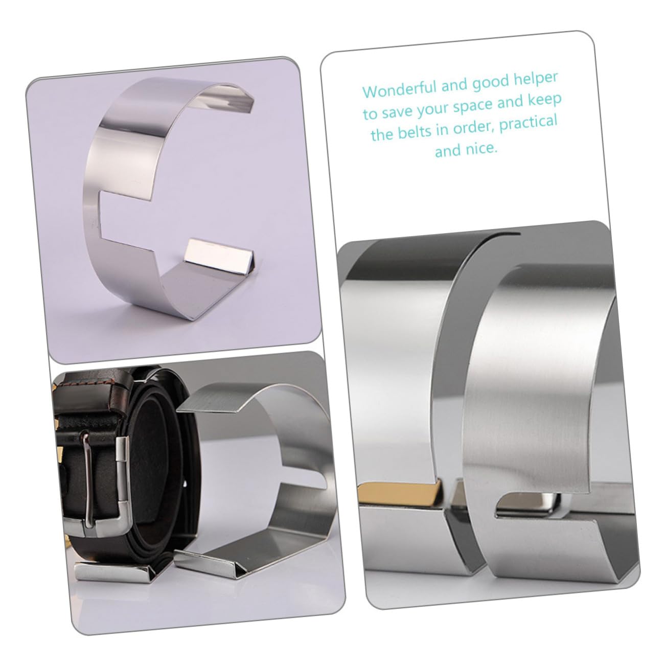 ABOOFAN Belt Display Stand Belt Hangers Belt Organizer for Closet Belt Storage Rack