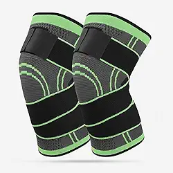 Kit 2 Joelheira de Compressão Ajustável Ortopédica Alta Elasticidade Para Alívio de Dor no Joelho 360 Graus Ajuste Anatômico Para Esporte Atividades Fisicas Academia Tecido Leve Respirável Andarix