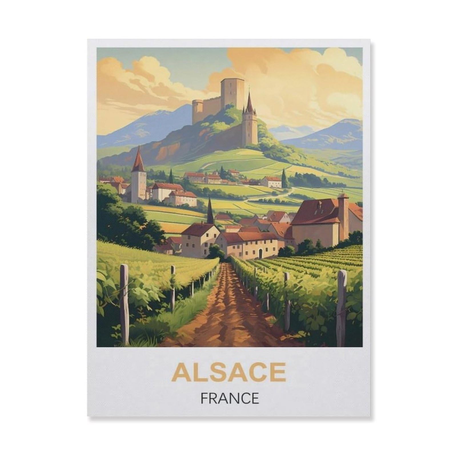 Metal Tin Sign，Alsace France(30x40cm）
