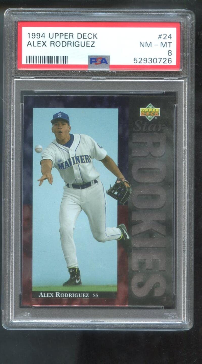 Amazon.com: 1994 Upper Deck #24 Alex Rodriguez Arod ROOKIE RC PSA 8 Graded Baseball  Card MLB : Collectibles & Fine Art