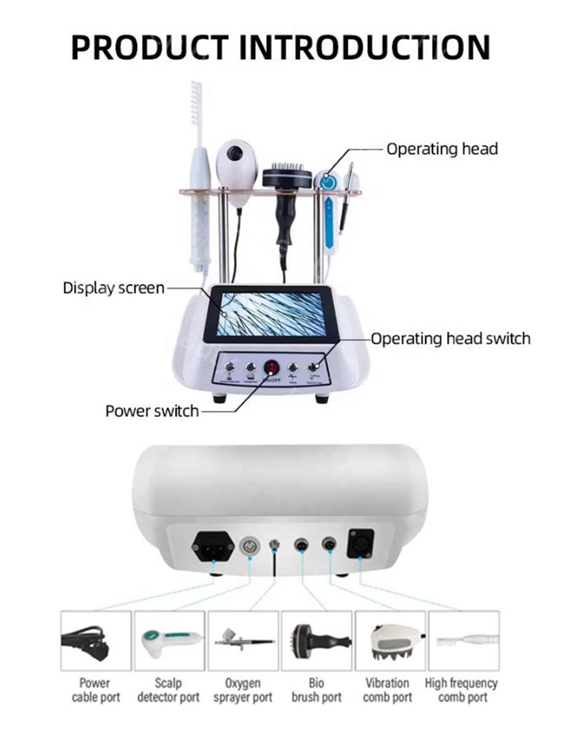 5-in-1-Hautdiagnose-Haaranalysator, Haarfollikel-Analysegerät, Hautdetektor, 5 Diagnose-Haarwerkzeuge, Hautpflege Für Zuhause, Schönheitssalon