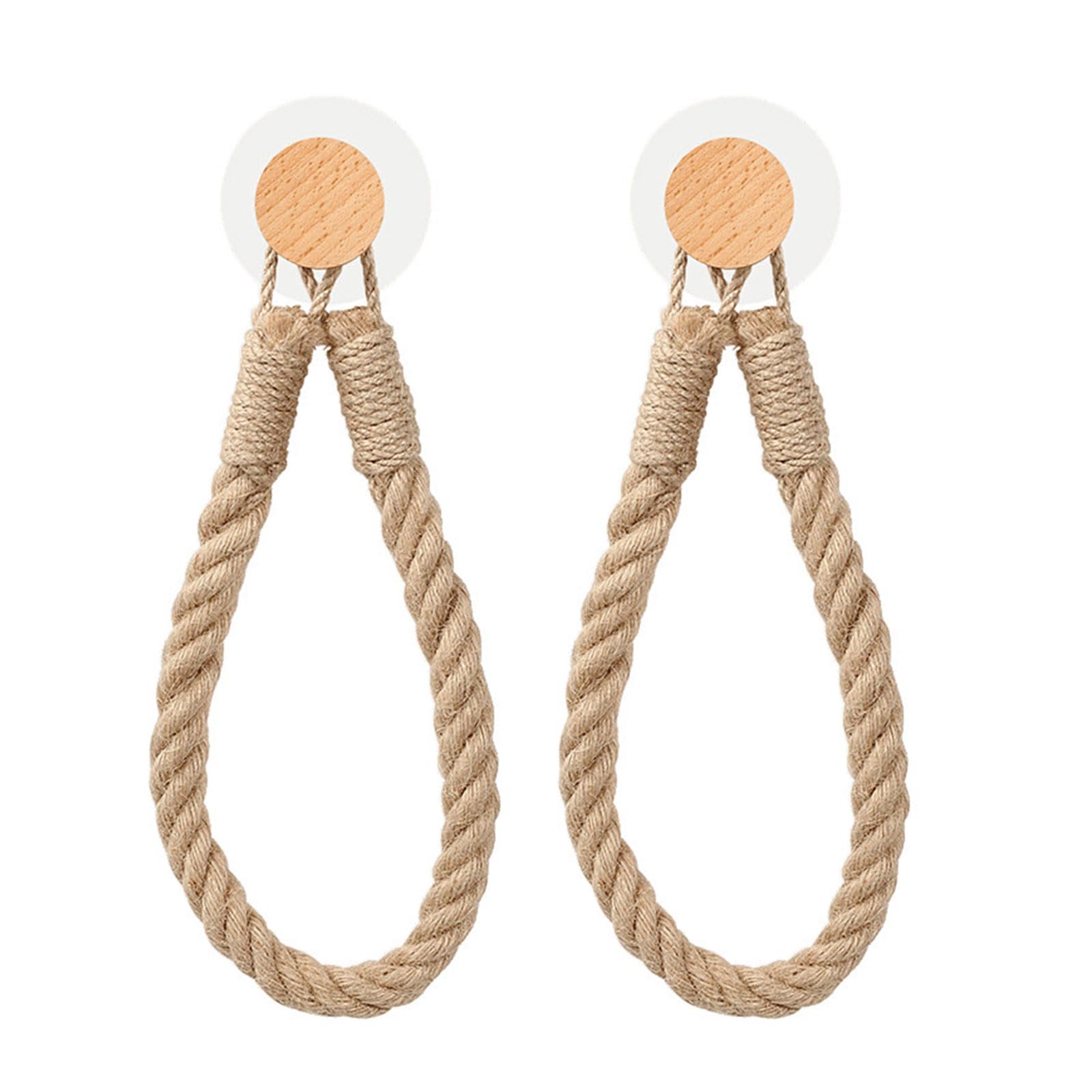 2Pcs Towel Hanging Rope Washroom Decorative Tissue Holder None Drilling Holder Toilet Accessories Towel Hanging Rope