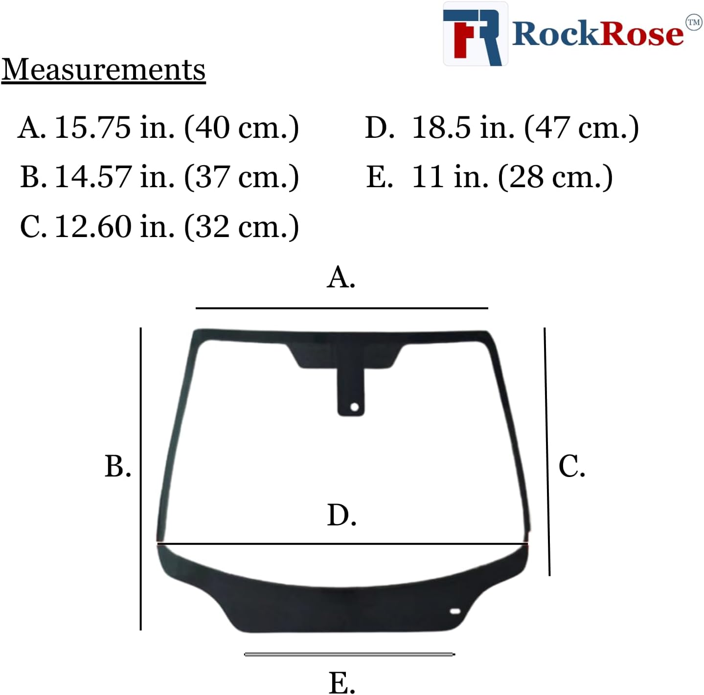 RockRose Clear Windshield Glass Model for Automotive - Clear Transparency Perfect for Display - Impact-Resistant Glass Material Windshield with Lightweight to Handle Feature image 2
