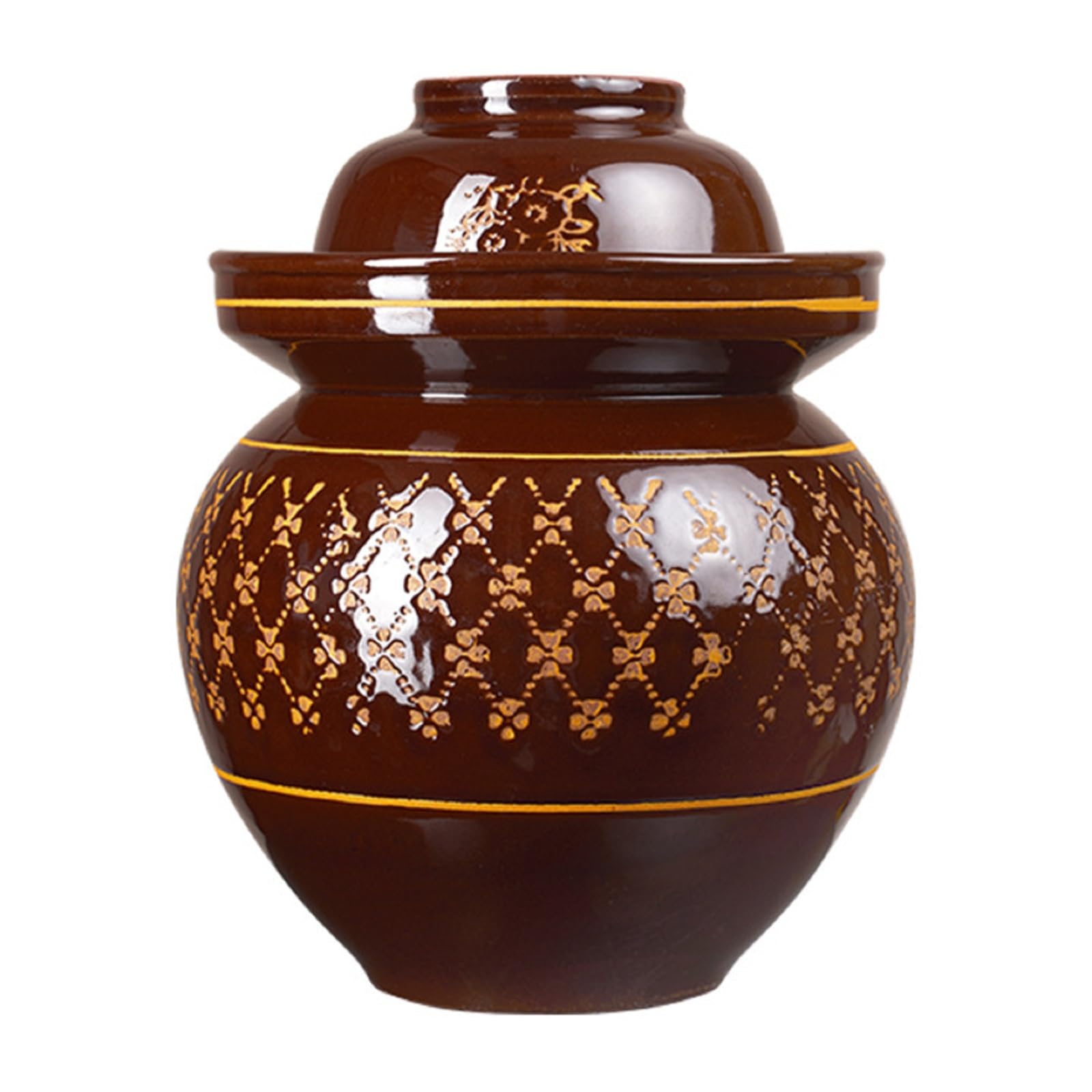 Tarro Grande de pepinillos en vinagre con Tapas, Tarro de cerámica de fermentación Tradicional, Tarro de pepinillo Tradicional Chino, Tarro de cerámica de fermentación, para encurtir Kimchi