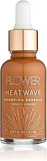 Flower Beauty By Drew Barrymore Heatwave Bronzing Essence Liquid Highlighter + Illuminator Bronzer Drops - Radiant + Natural Glow Finish - Oil-Free Formula - Buildable Coverage