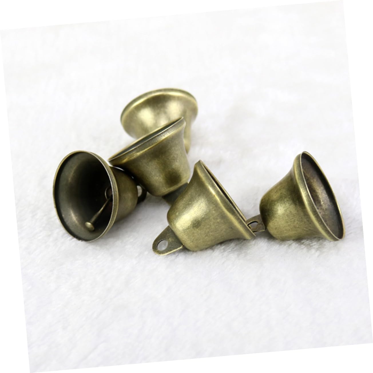 TEHAUX 20pcs DIY Retro Horn Bell Garden Bells Wind Chime Accessories Rustic Craft Decor