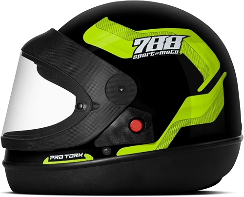 CAPACETE FECHADO PRO TORK SPORT MOTO 788 PRETO - AZUL TAM. 62