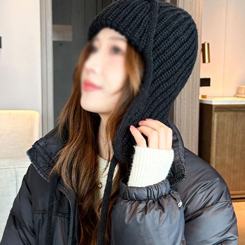 Ladies' Nylon Warm Hat Outdoor Thickened Windproof Knitted Woolen Hats