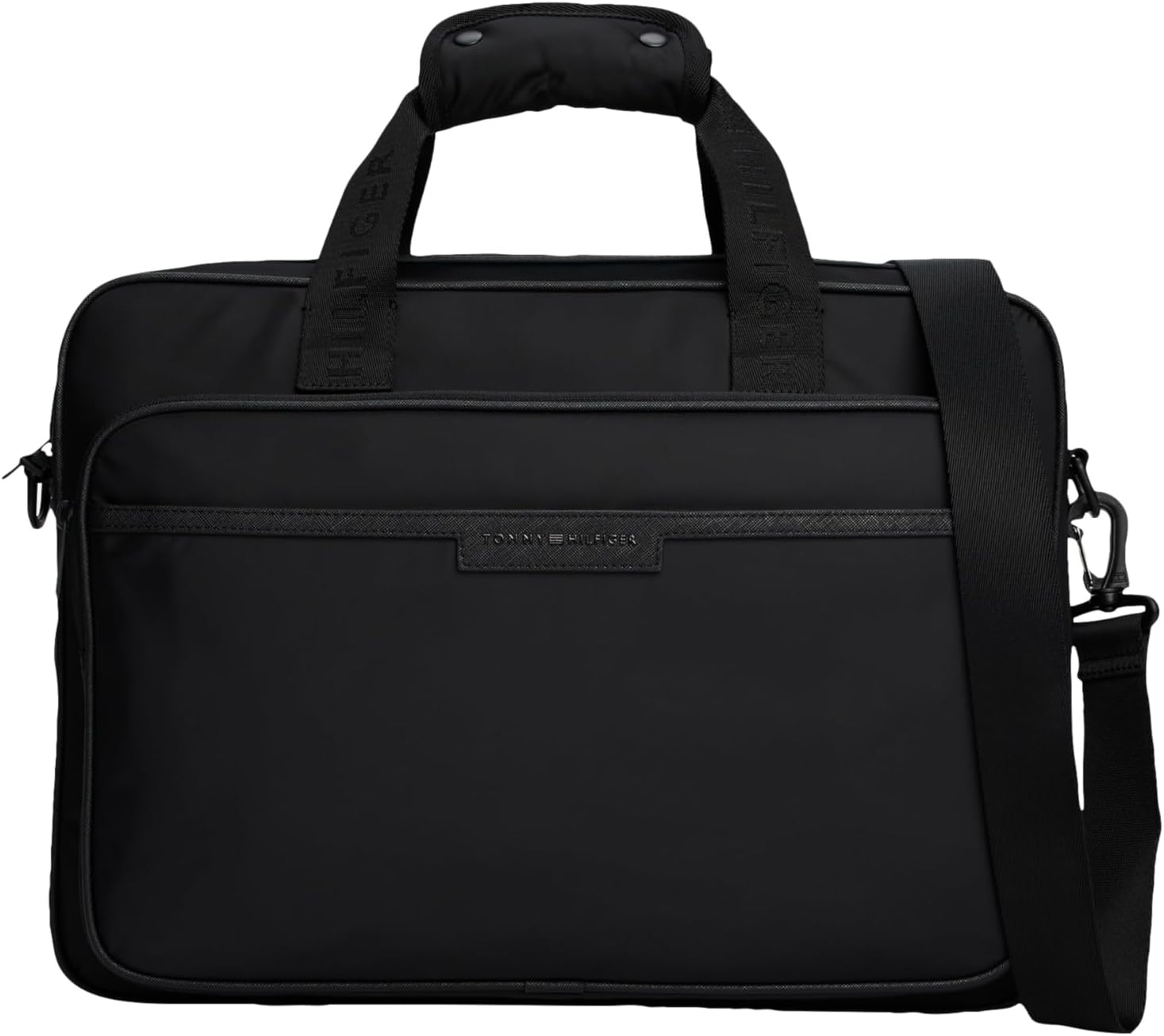 Tommy Hilfiger Men's Repreve Laptop Bag With Zipper and Adjustable Strap