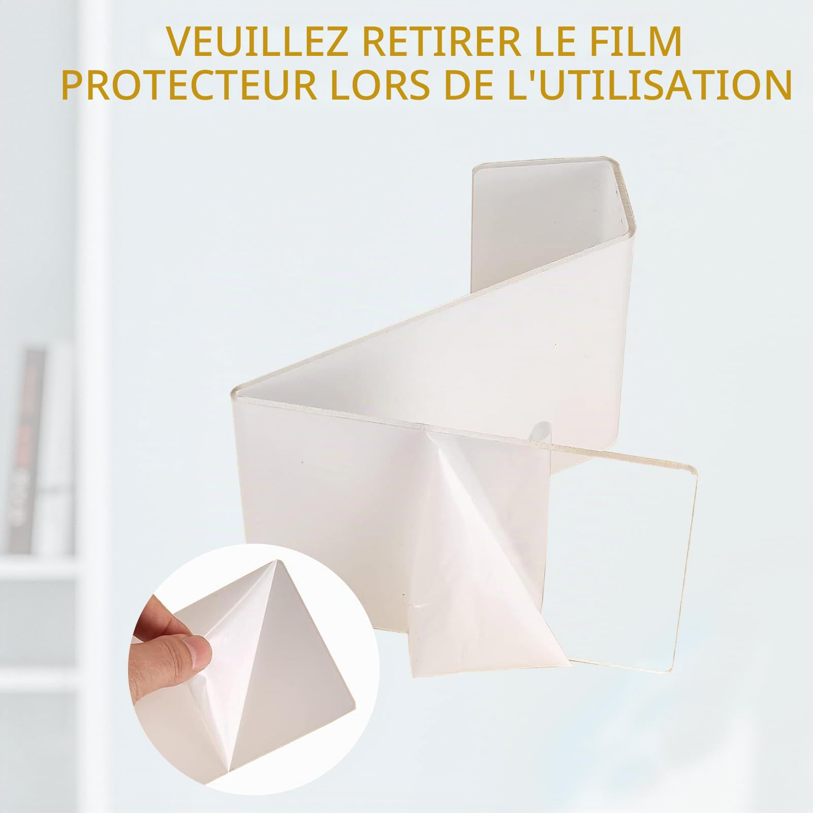 8 Pièces Supports de livres Acrylique transparent, 7,5 x 10,5 cm Supports de serre-livres en plastique, Supports de Marchandises pour Afficher des Photos, des livres, des cahiers.