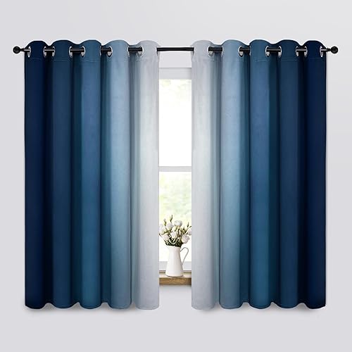 Miniatura 51 de SimpleHome Cortinas gruesas con aislamiento térmico y ojales, bloqueo de luz para oscurecer sala, dormitorio, 2 paneles, 52 x 72 pulgadas de largo,