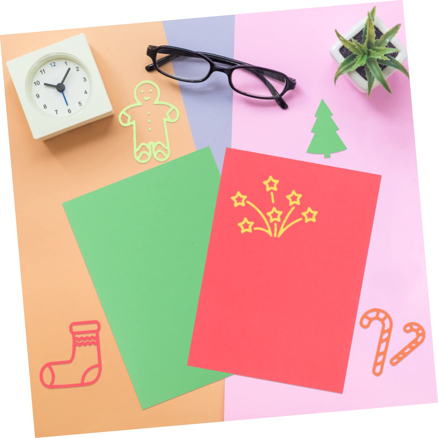 Ciieeo 100blätter Buntes Bastelpapier Faltpapier Dickes Papier Für Kreatives Basteln Origamipapier Druckpapier