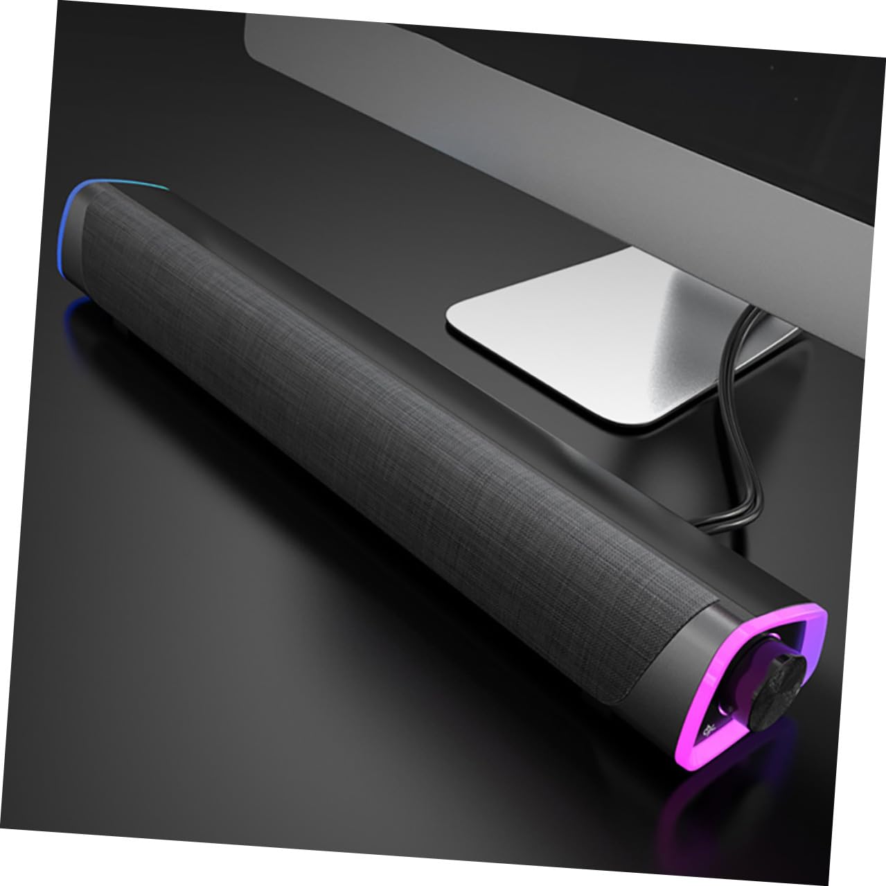 Ciieeo Soundbar per Esperienza Audio Immersiva Nero Doppio Altoparlante Cablato Potenza 6w, Design Compatto per Computer e Tablet a Casa o Gioco