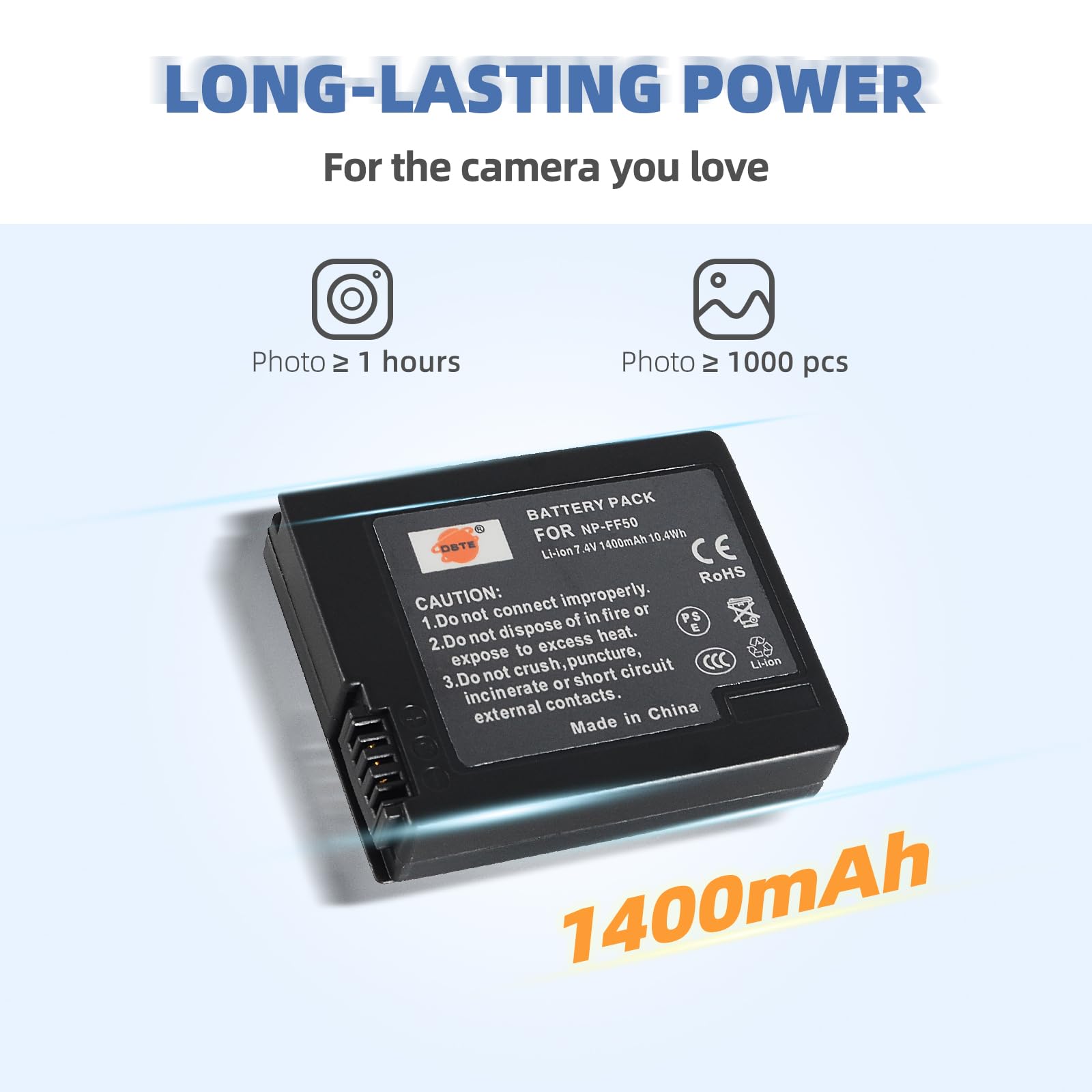 DSTE NP-FF50 Batteria Di Ricambio (2 Pacchetti) Per Sony DCR-IP200K DCR