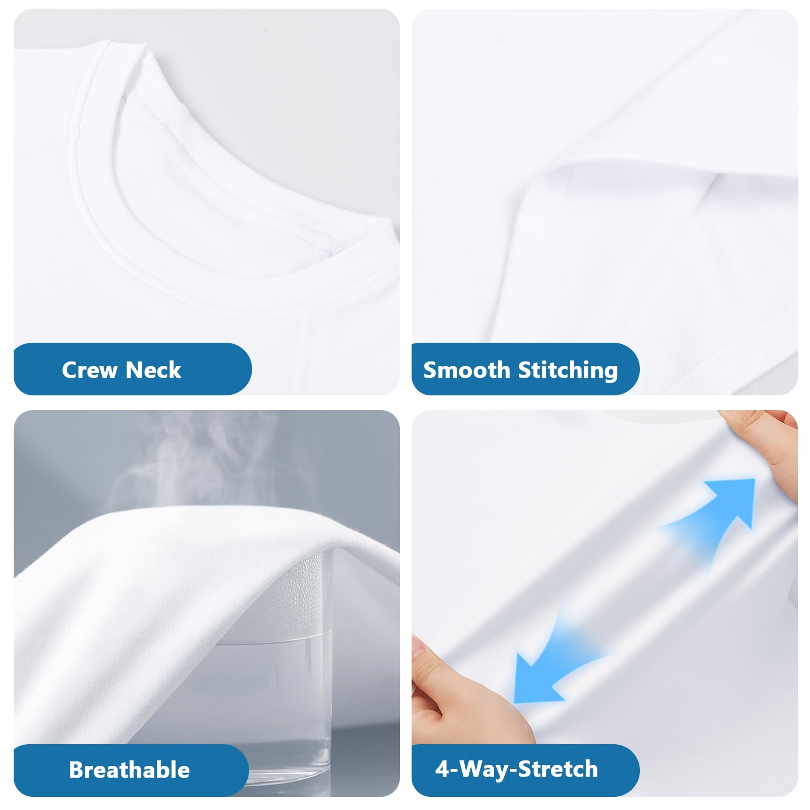HYCOPROT Camiseta Térmica Manga Larga Niños Ropa Interior Forro Polar Transpirable Esquiar Invierno Fútbol Senderismo Ciclismo