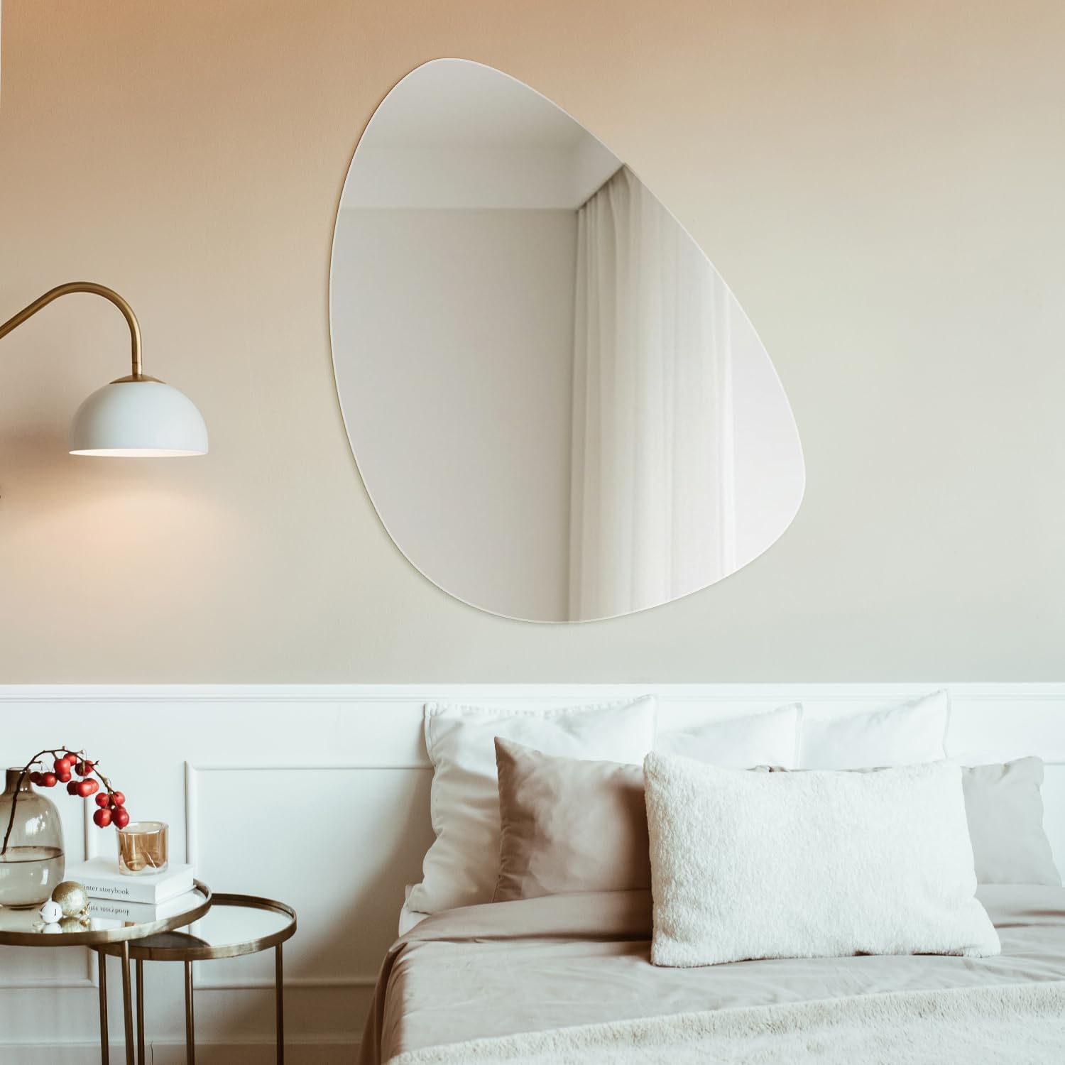 Specchio Ovale 50x70 cm per Sala da pranzo da Appendere Senza Cornice
