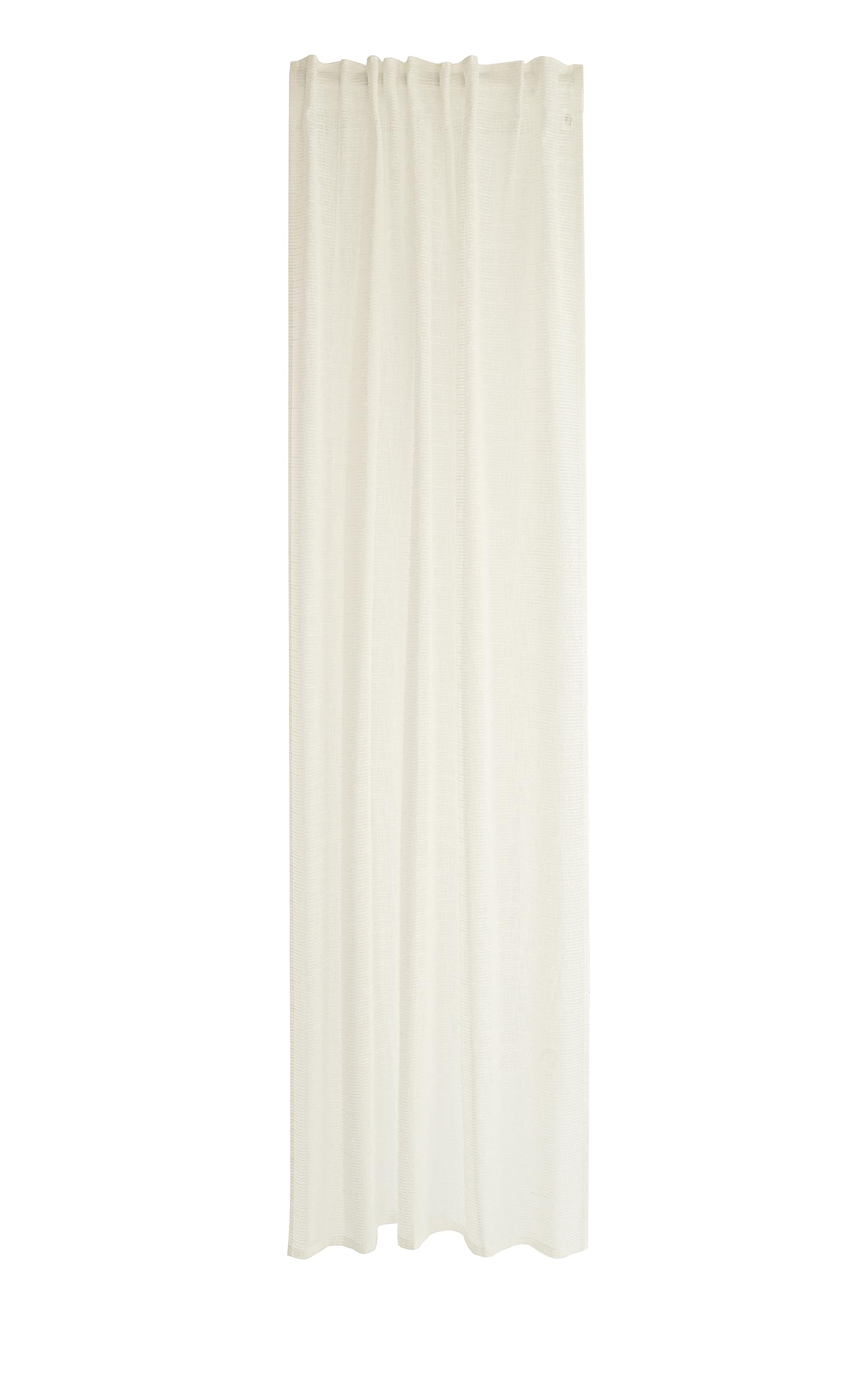 Cortina con flecos de rayas Homing blanca crema para decoración de interiores